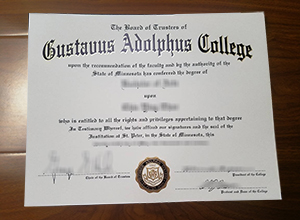 Gustavus Adolphus College diploma