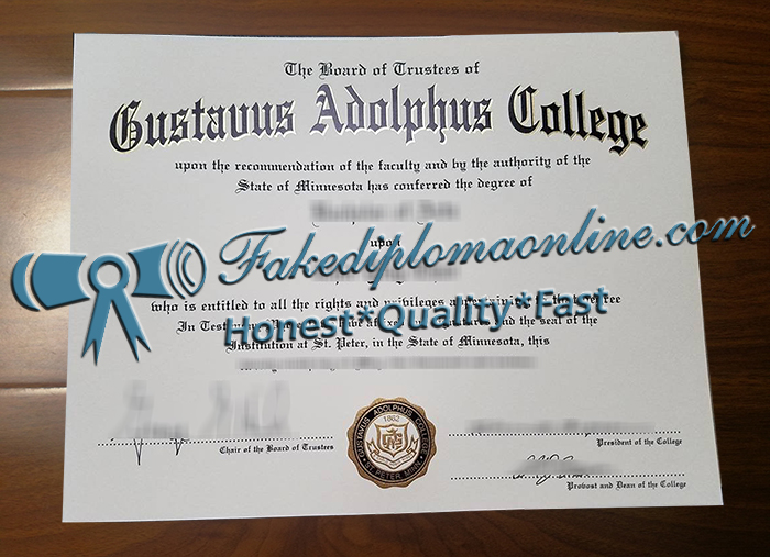 Gustavus Adolphus College diploma