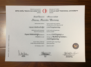 Middle East Technical University diploma