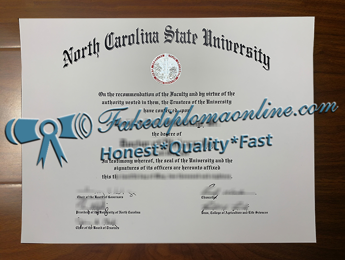 North Carolina State University diploma