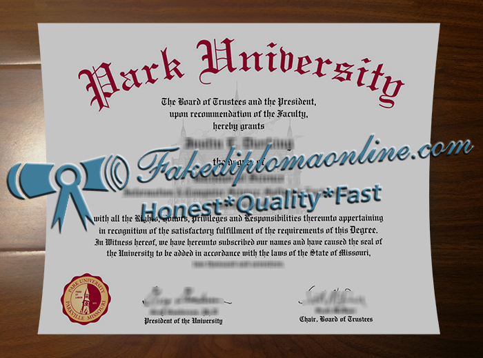 Park University diploma