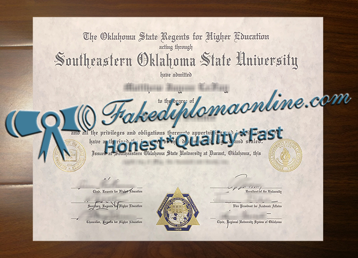 Southeastern Oklahoma State University diploma