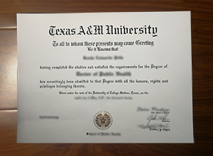 Texas A&M University diploma