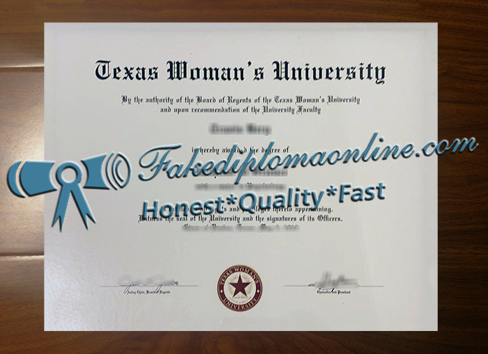 Texas Woman's University diploma