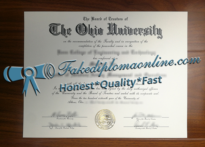 The Ohio University degree