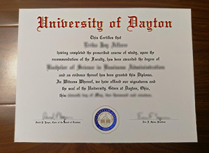 University of Dayton diploma