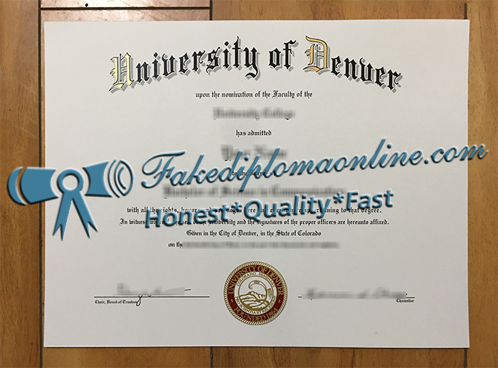 University of Denver diploma