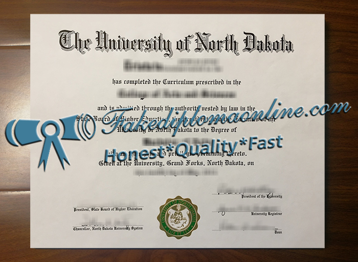 University of North Dakota diploma