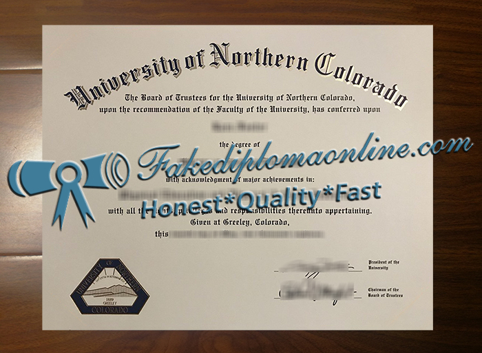 University of Northern Colorado diploma