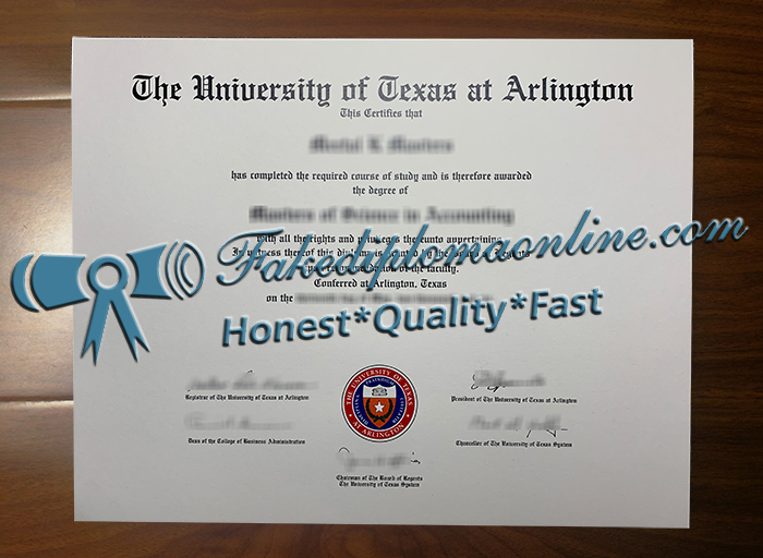 University of Texas at Arlington diploma