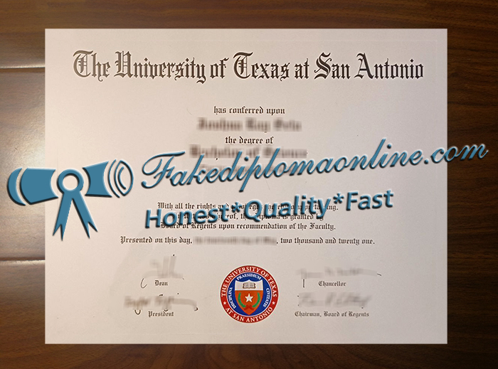 UT San Antonio diploma