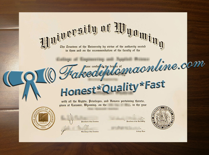 University of Wyoming diploma