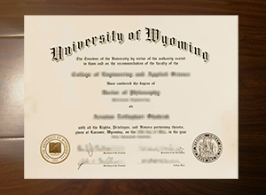 University of Wyoming diploma