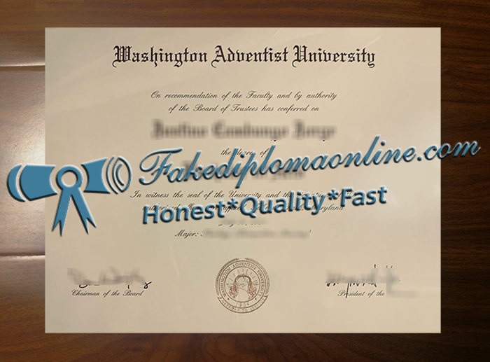 Washington Adventist University diploma