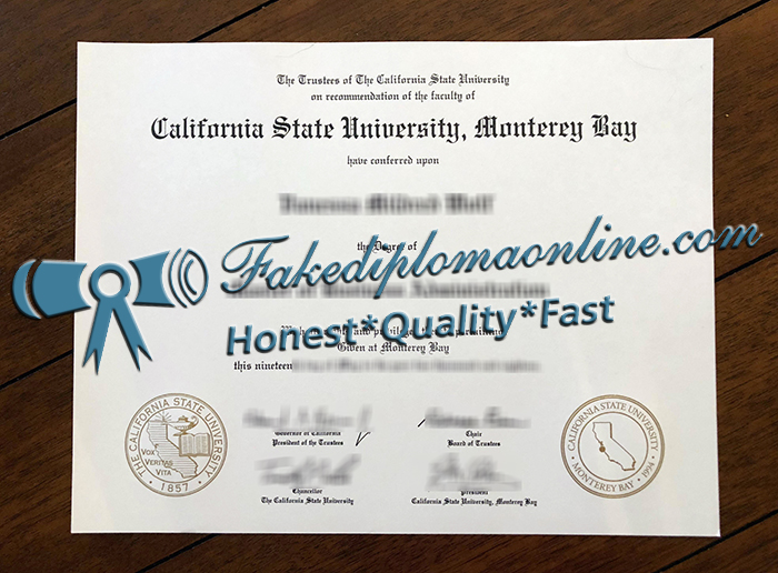 CSU Monterey Bay diploma