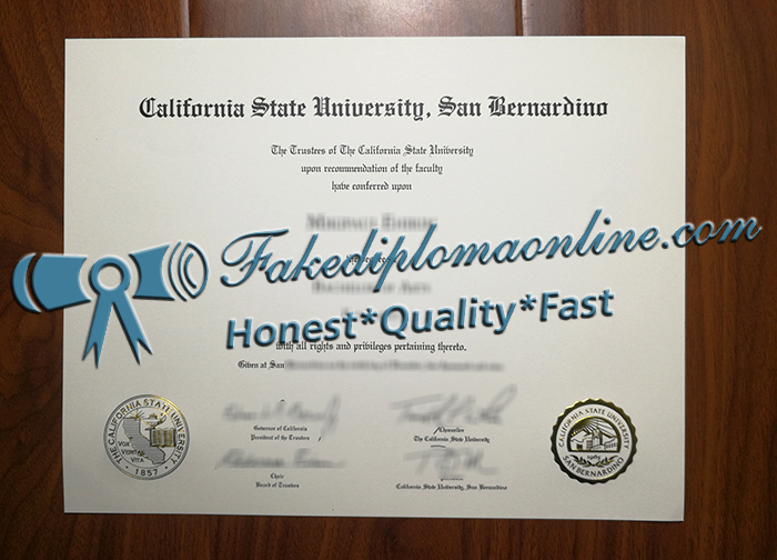 Cal State San Bernardino diploma