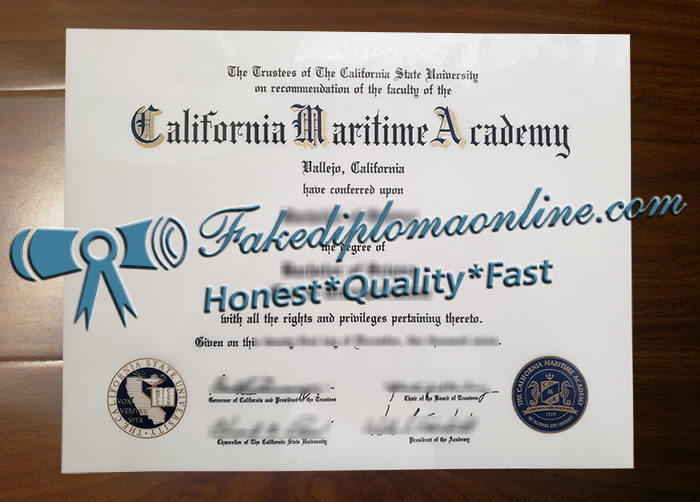 California Maritime Academy diploma 