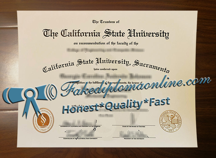 California State University Sacramento diploma