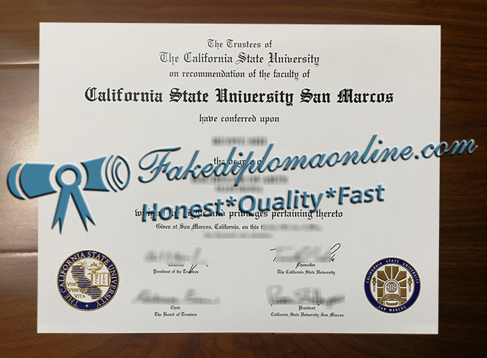 Cal State San Marcos diploma