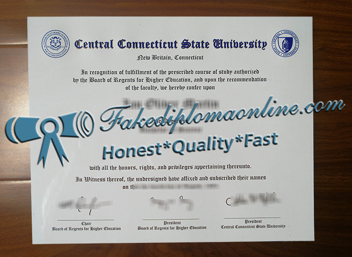 Central Connecticut State University diploma