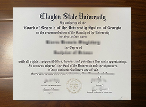 Clayton State University diploma