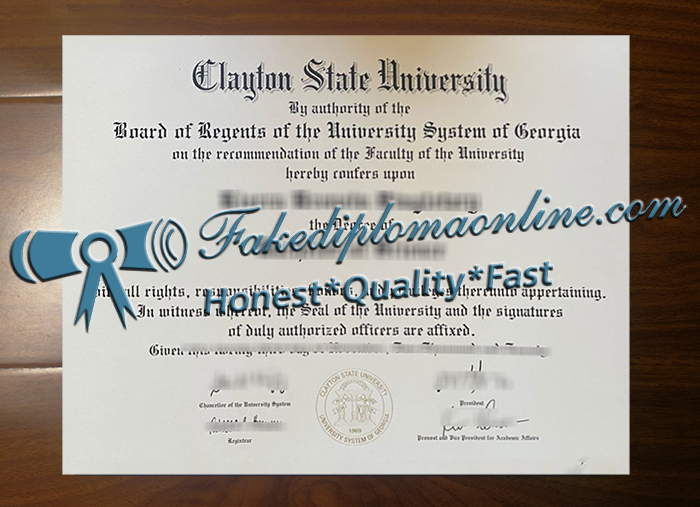 Clayton State University diploma