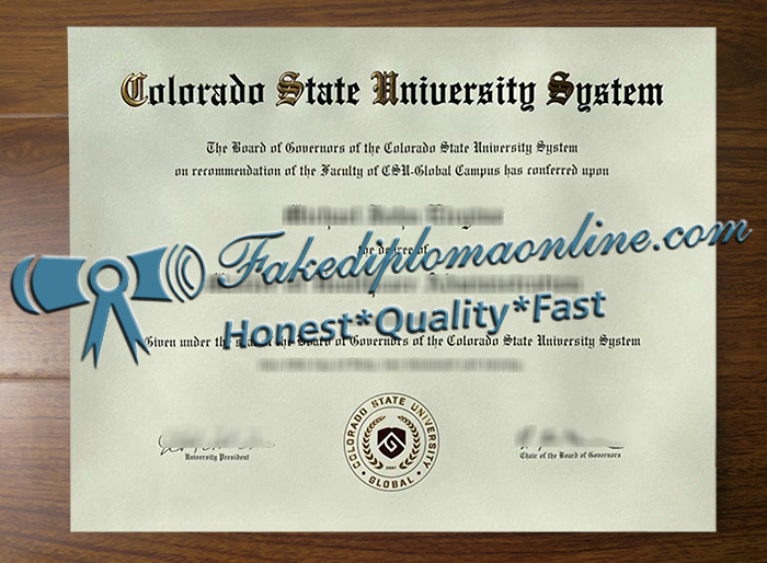 Colorado State University System diploma