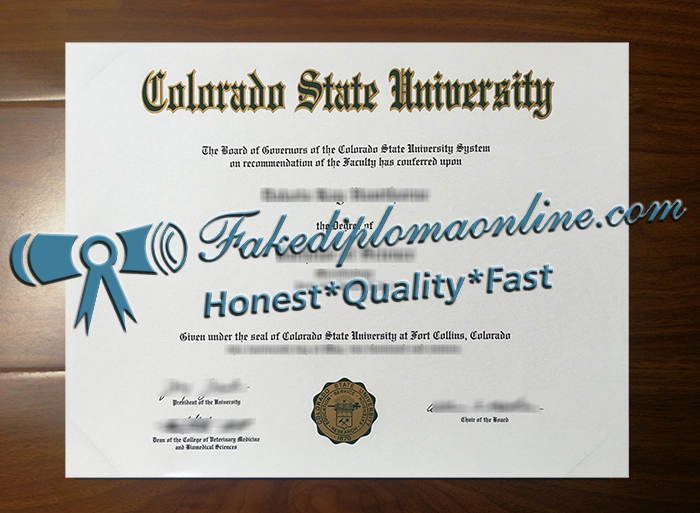 Colorado State University diploma