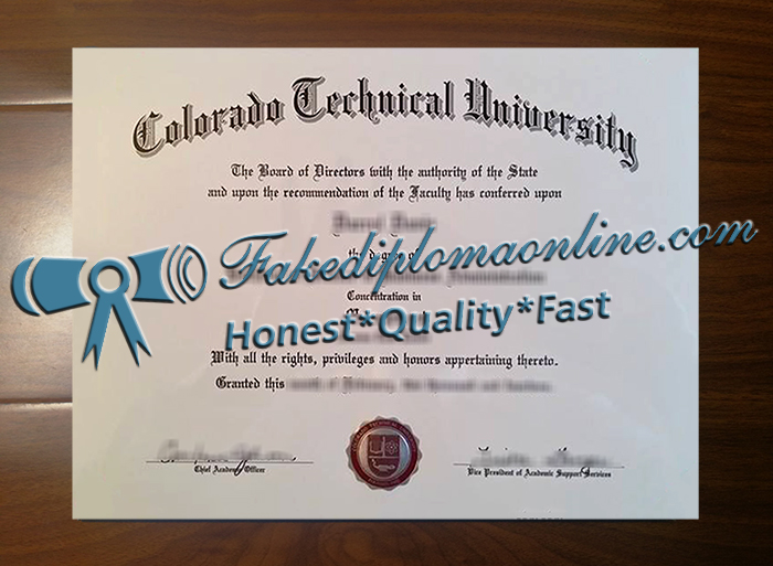 Colorado Technical University diploma