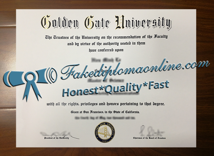 Golden Gate University diploma