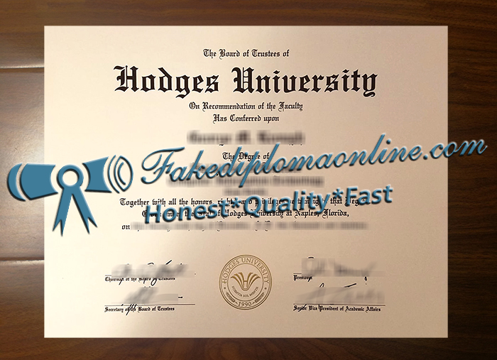 Hodges University diploma