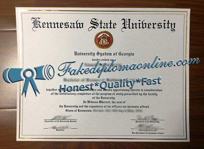 Kennesaw State University diploma