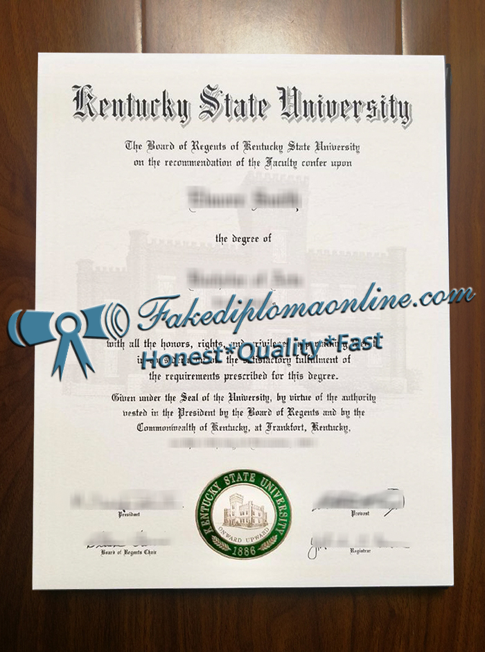 Kentucky State University diploma