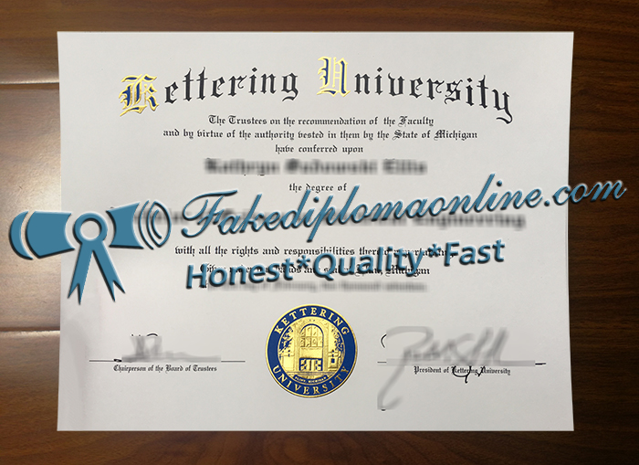 Kettering University diploma