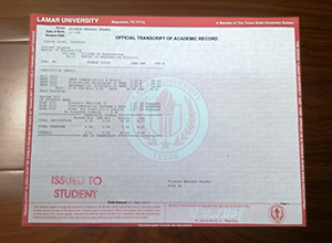 Lamar University transcript