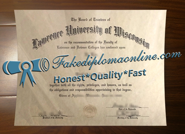 Lawrence University of Wisconsin diploma