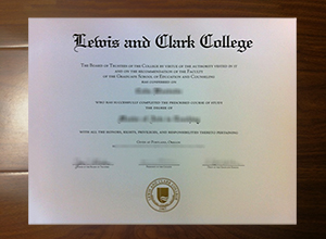 Lewis and Clark College diploma