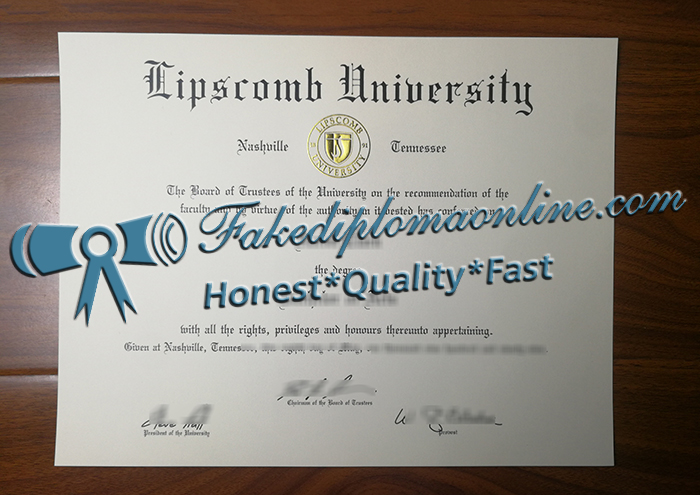 Lipscomb University diploma