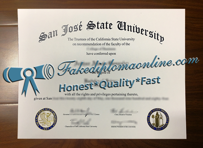 San Jose State University diploma