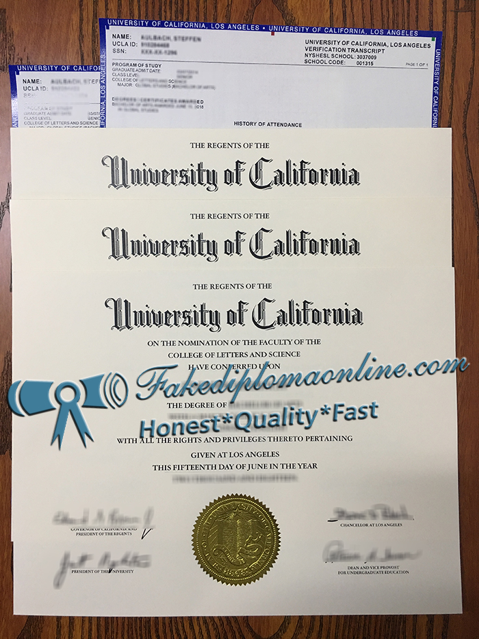 University of California Los Angeles (UCLA) degree