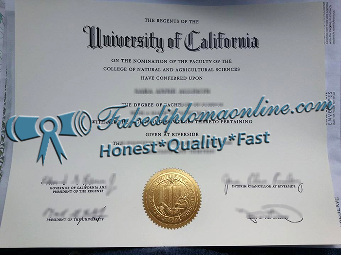 University of California Riverside diploma