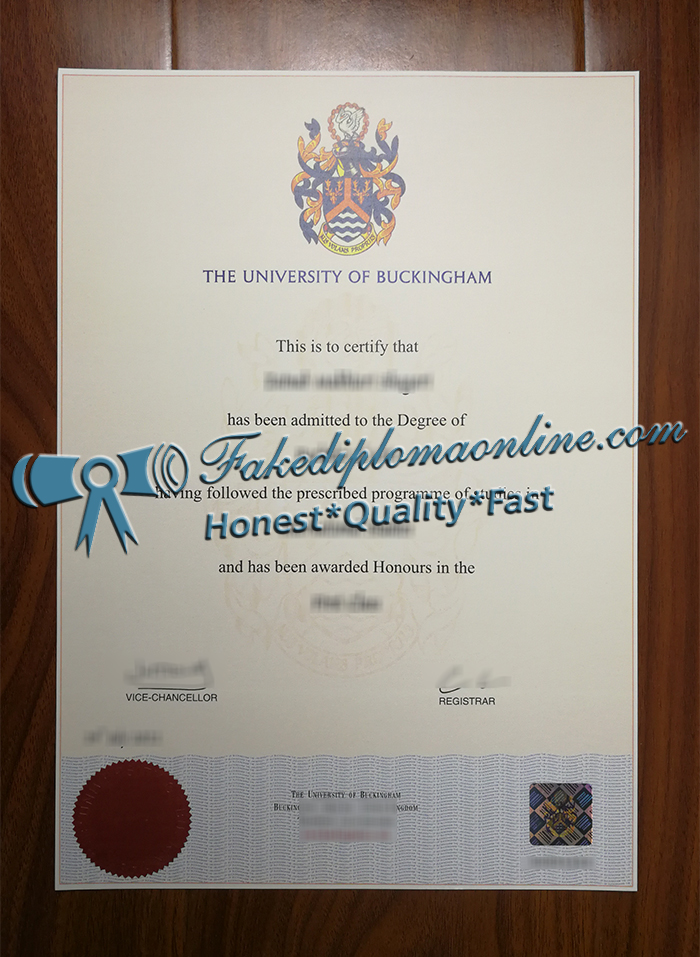 University of Buckingham diploma