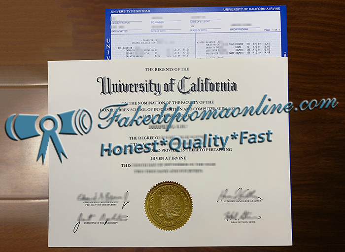 University of California Irvine diploma