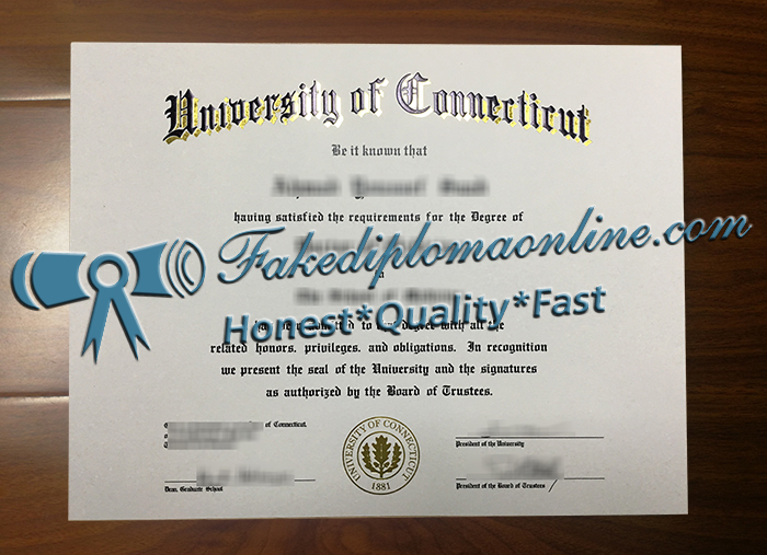 University of Connecticut diploma