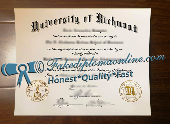 University of Richmond diploma