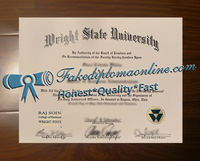 Wright State University diploma