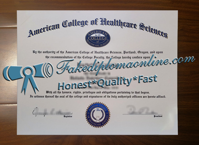 American College of Healthcare Sciences degree