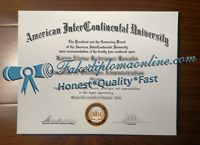 Buy American Intercontinental University degree, fake AIU diploma