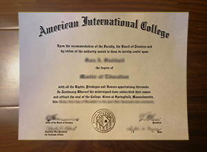 American International College diploma