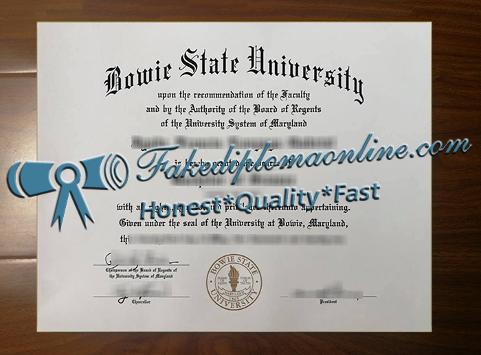 Bowie State University diploma